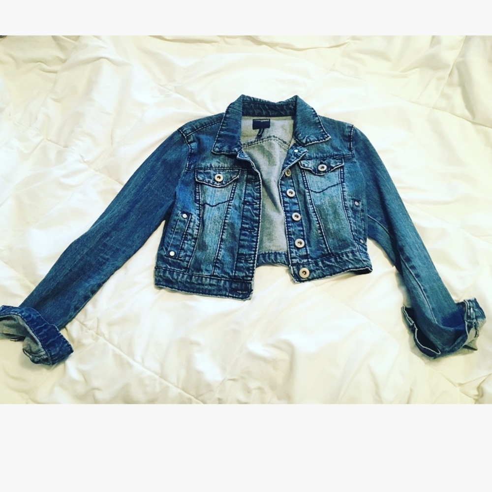 Blue jean half jacket